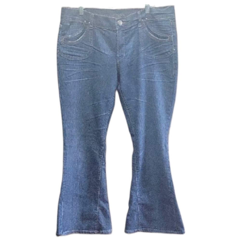 Standard & Practices Lightly Distressed Flare Jeans - Size 16
